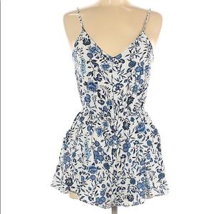 H & M Blue Floral Romper